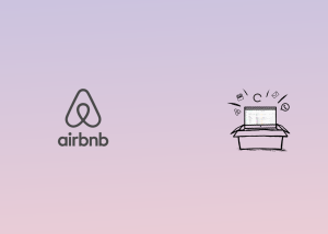 logo airbnb a kreslený inbox